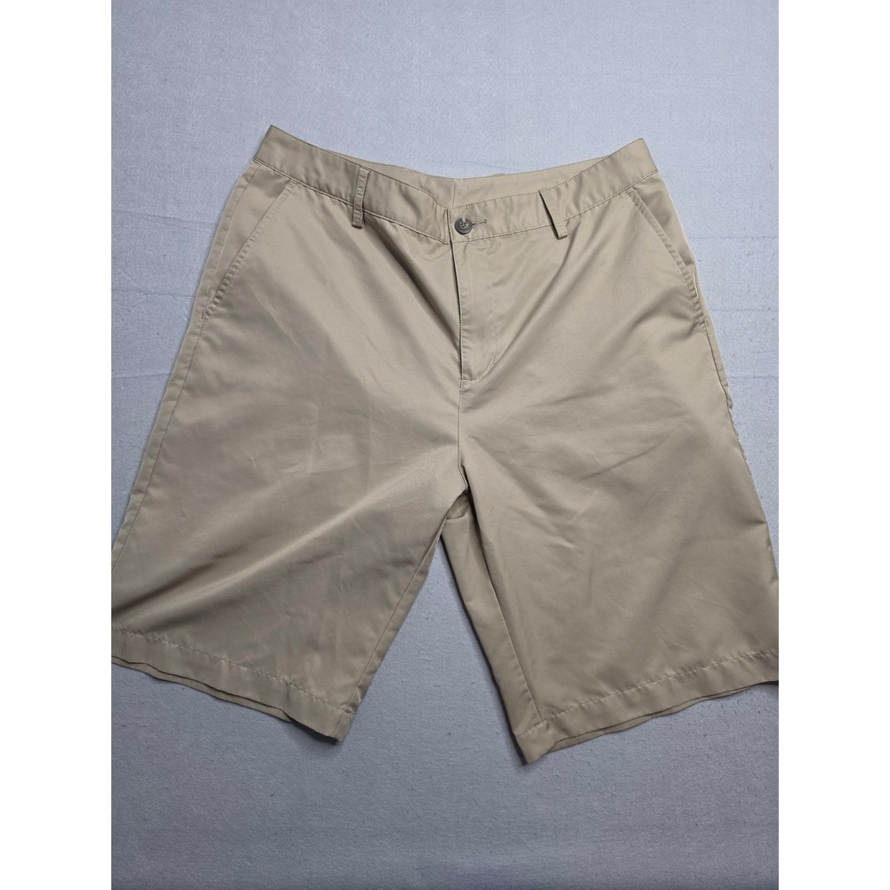 Adidas Climalite Golf Shorts Men's 32 Brown Flat Front Performance Resort Wear